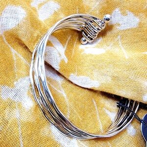 New Five Silver Bracelets Cuff
